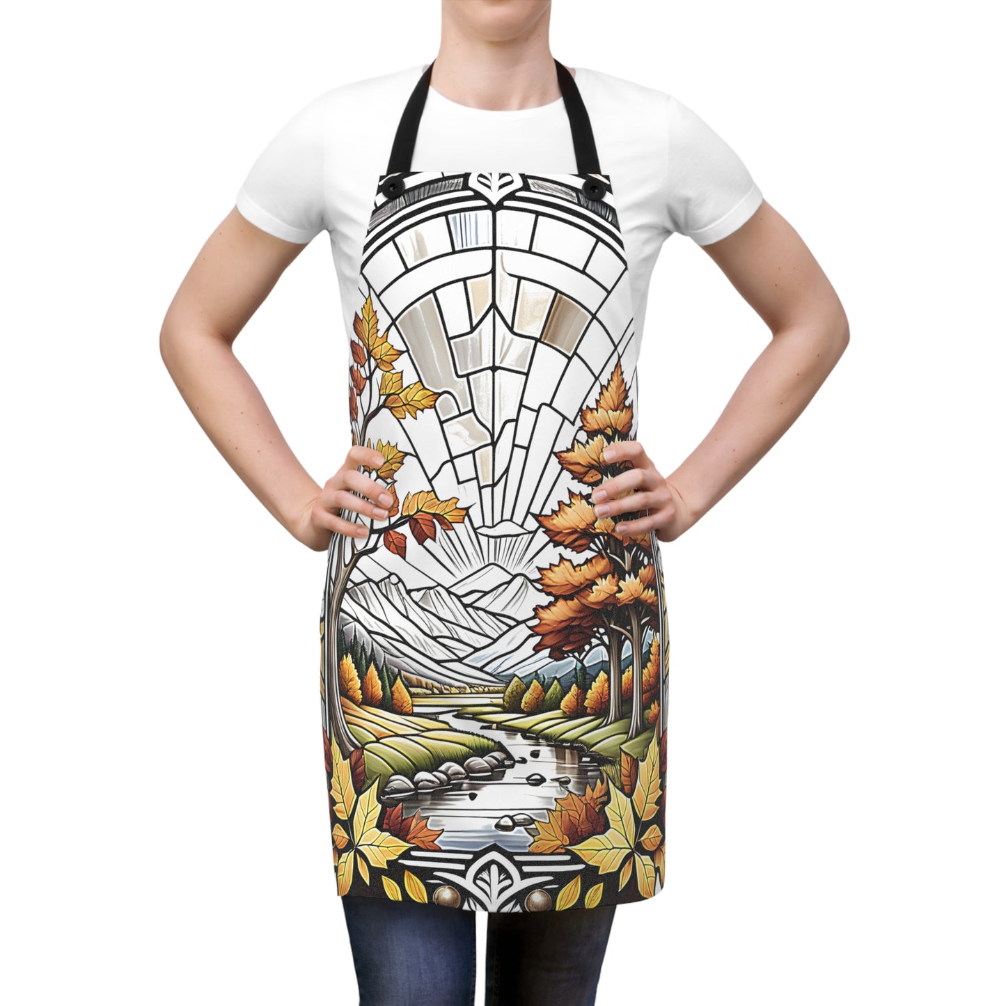 Apron Colorful Graphic Design - Autumn Landscape