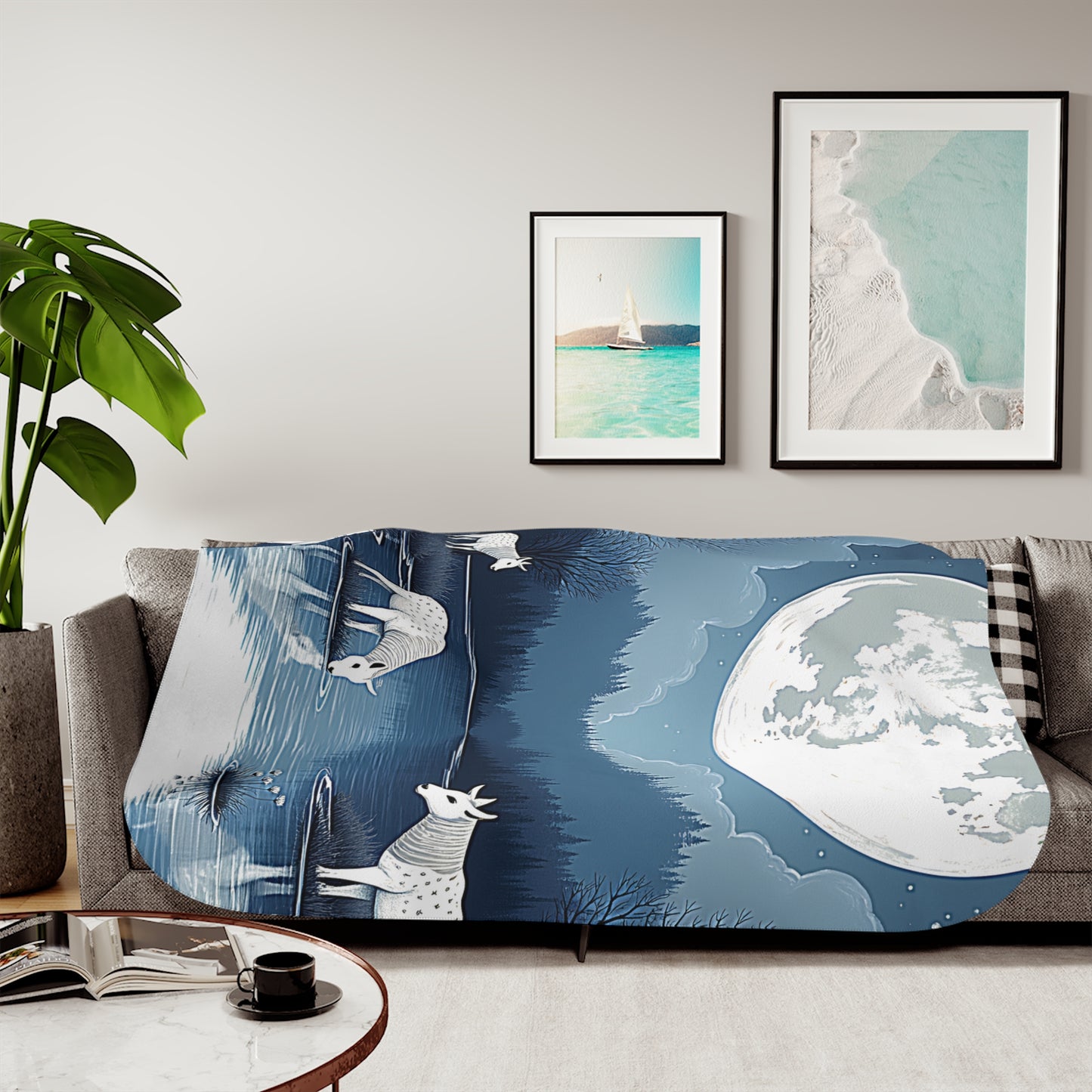 Blanket Colorful Graphic Design - Moonlit River