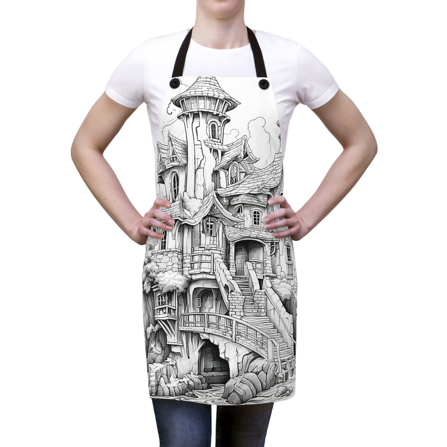 Apron Coloring Kit with 10 Fabric Markers - Fantasy Castle