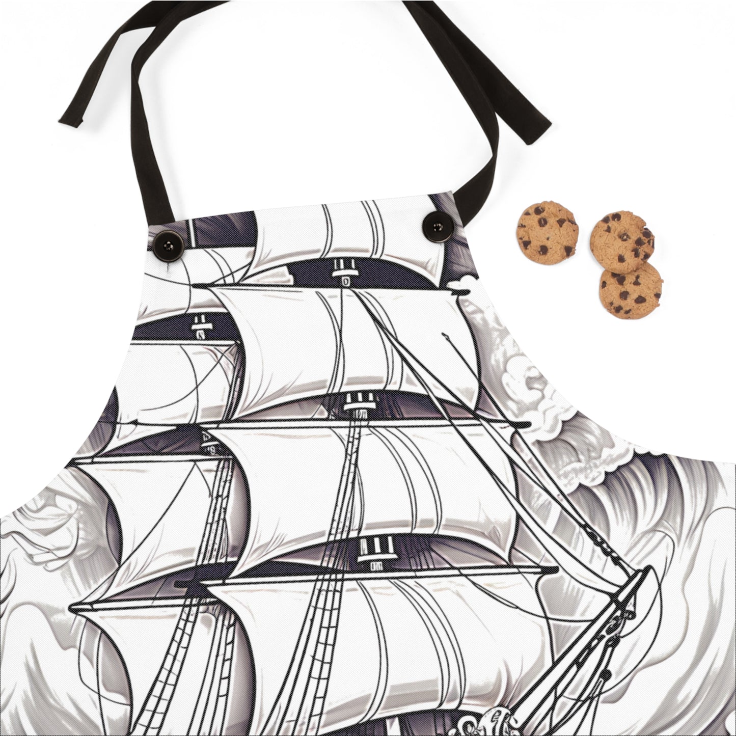 Apron Coloring Kit with 10 Fabric Markers - Sailing Ship