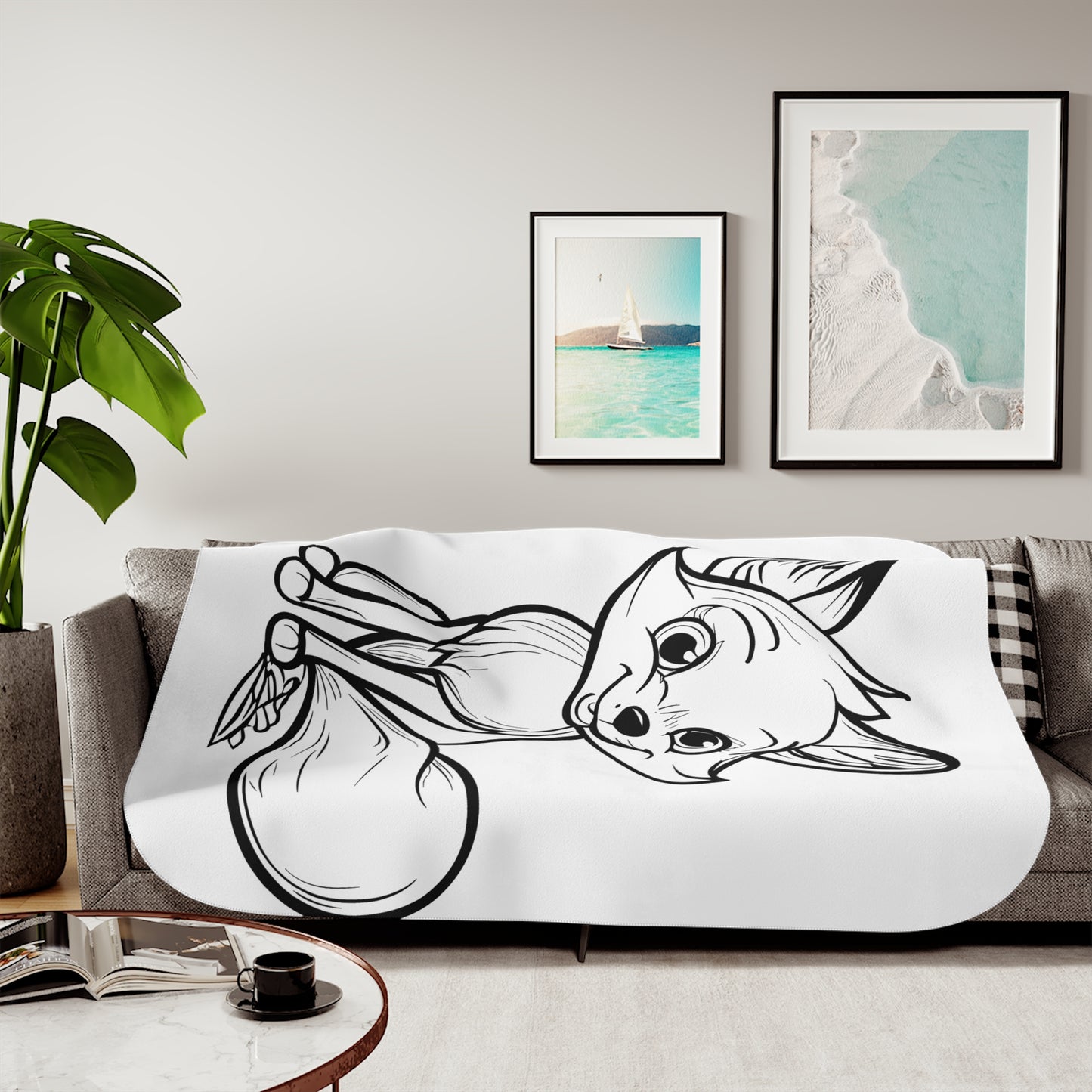 Blanket Coloring Kit with 10 Fabric Markers - Cute Fox