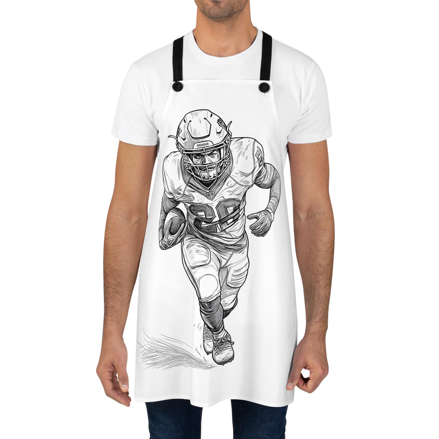 Apron Coloring Kit with 10 Fabric Markers - Football Player