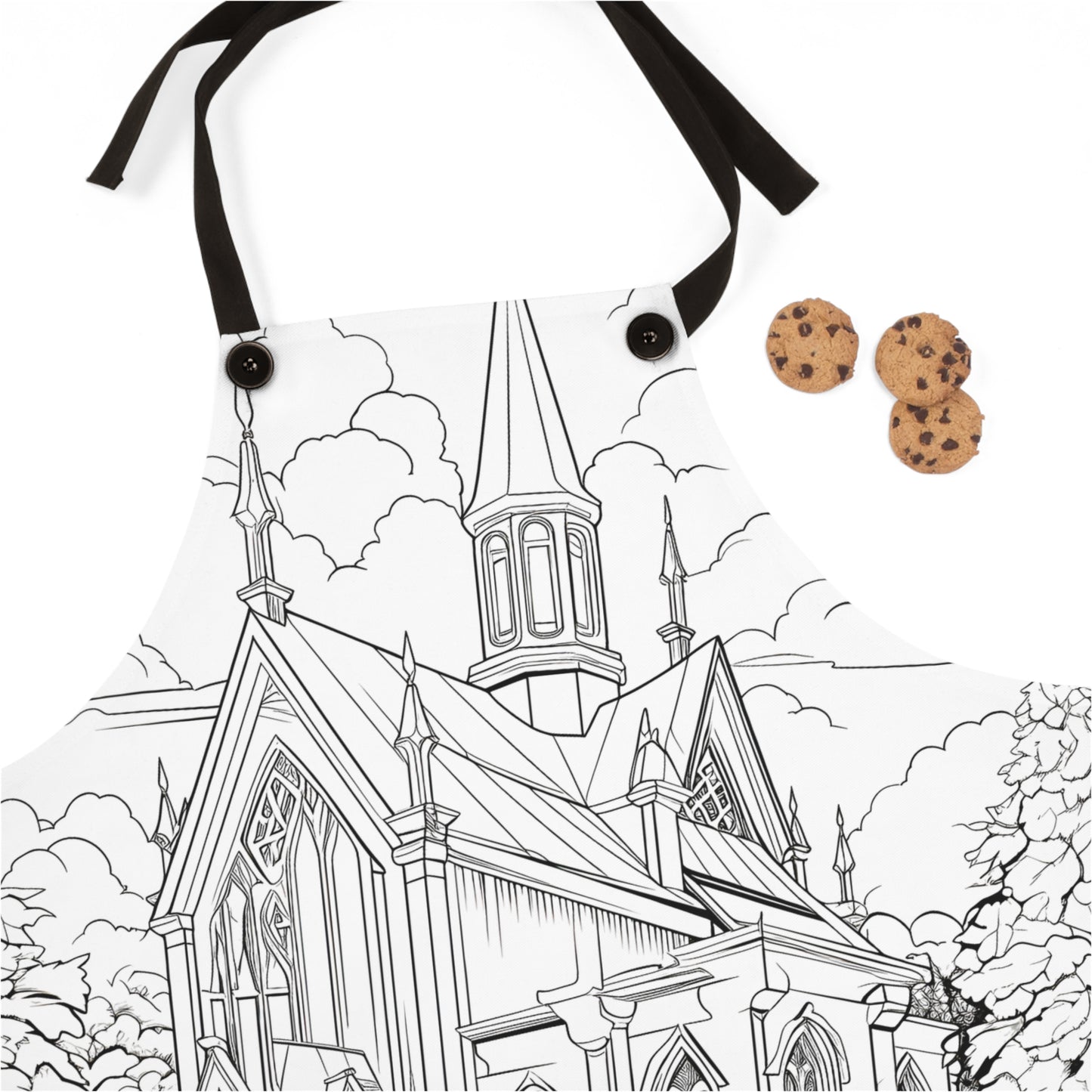 Apron Coloring Kit with 10 Fabric Markers - Church