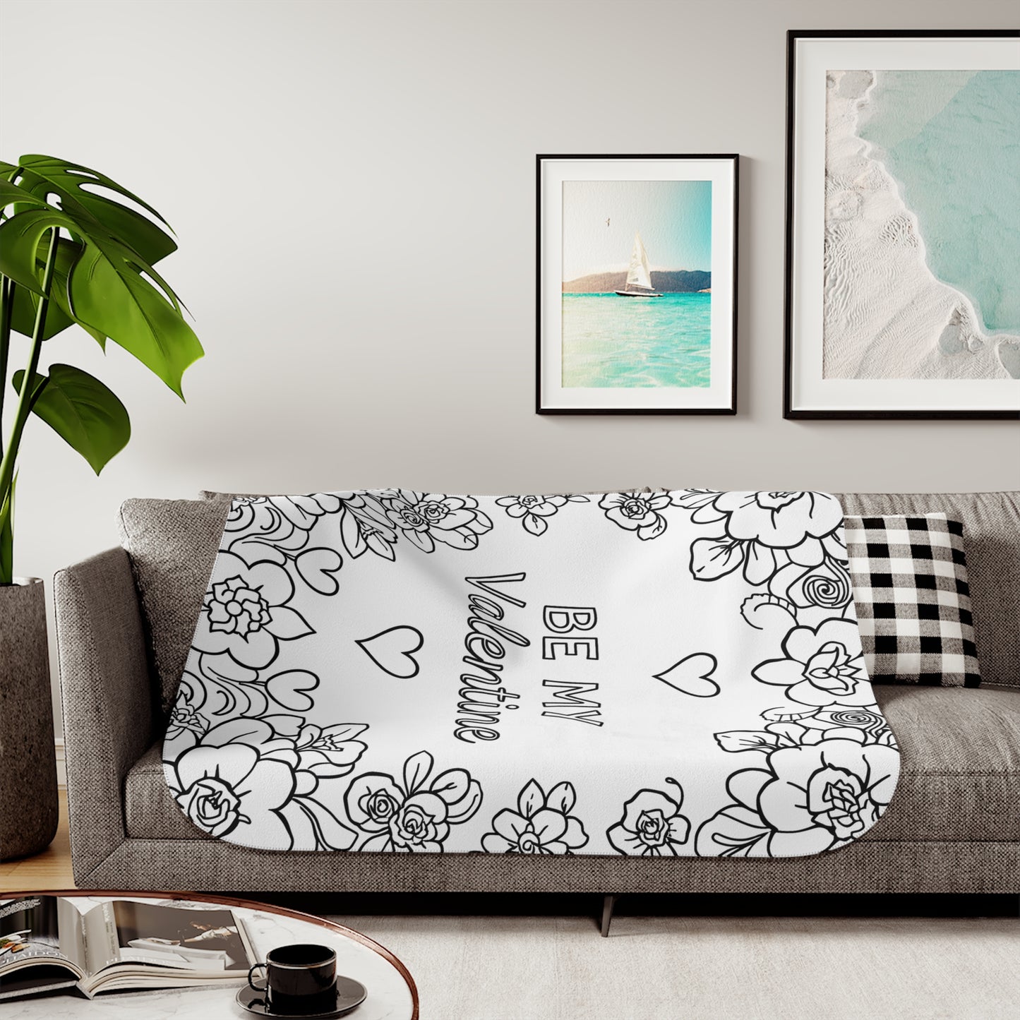 Blanket Coloring Kit with 10 Fabric Markers - Valentine's Day