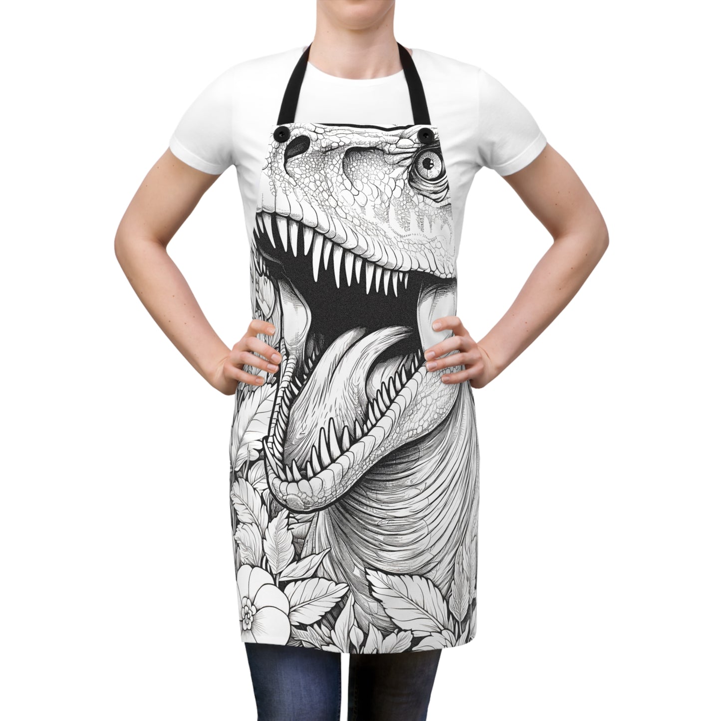 Apron Coloring Kit with 10 Fabric Markers - Tyrannosaurus Rex
