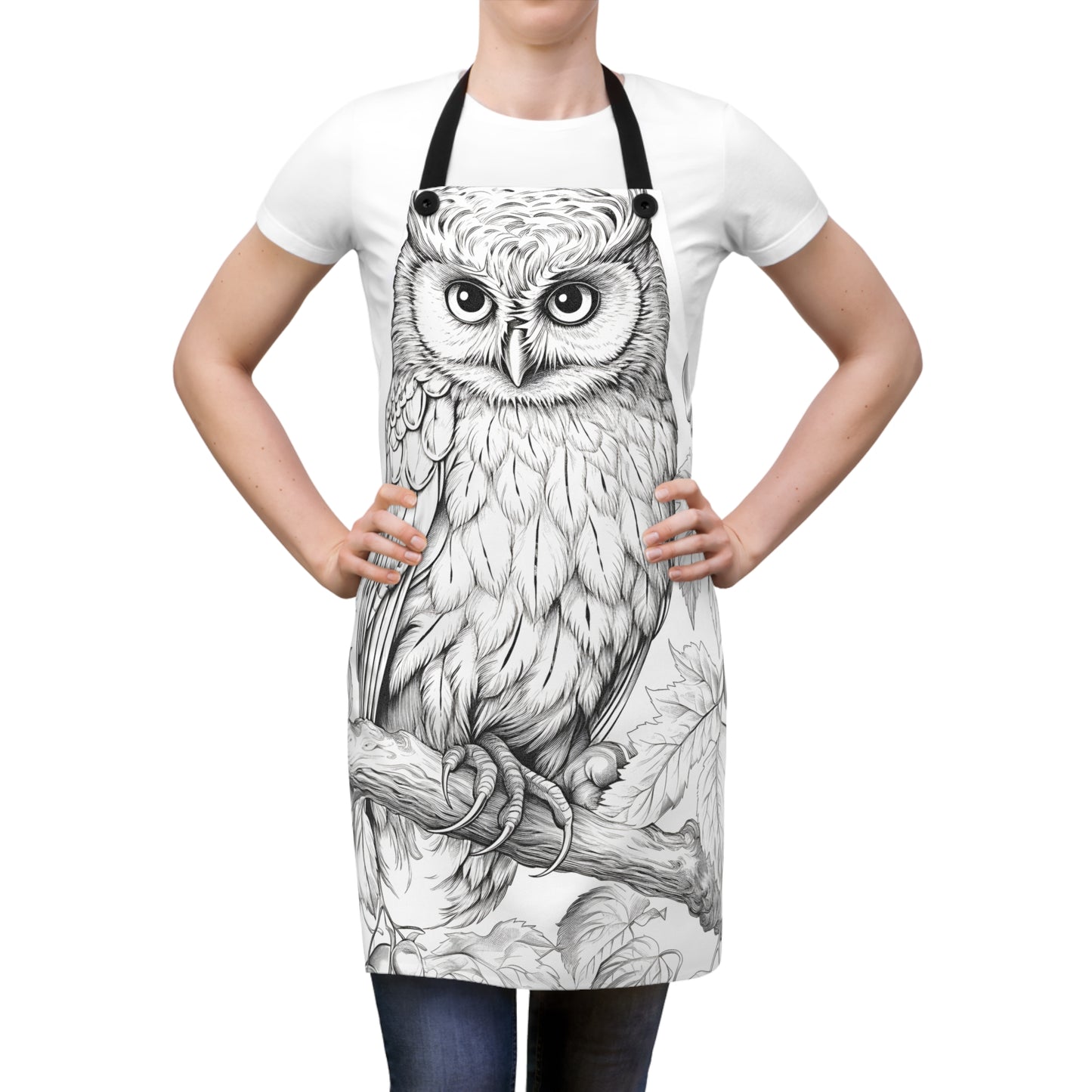 Apron Coloring Kit with 10 Fabric Markers - Owl