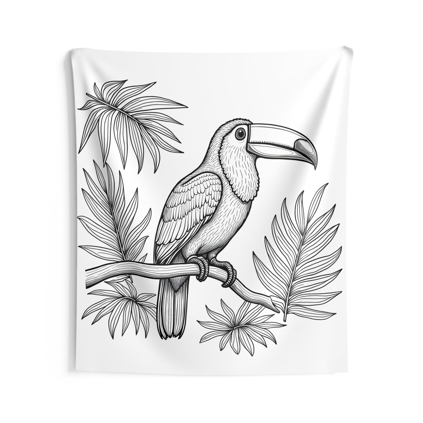 Indoor Wall Tapestries Coloring Kit with 10 Fabric Markers - Toucan