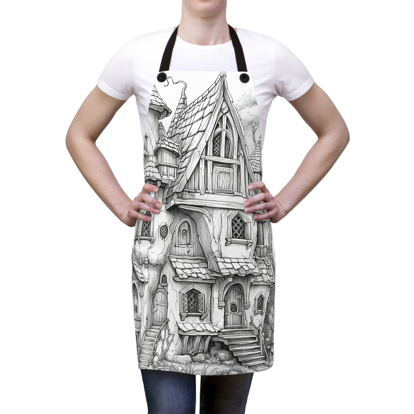 Apron Coloring Kit with 10 Fabric Markers - Fantasy Cottage