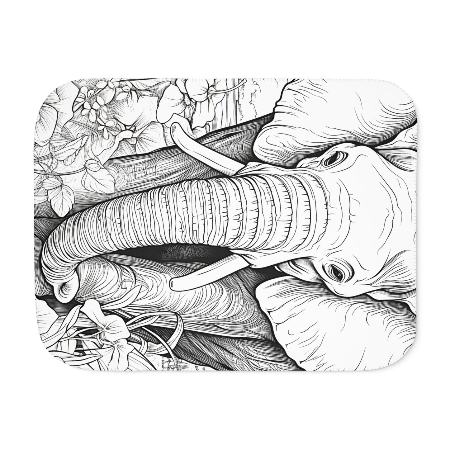 Blanket Coloring Kit with 10 Fabric Markers - Elephant in Nature