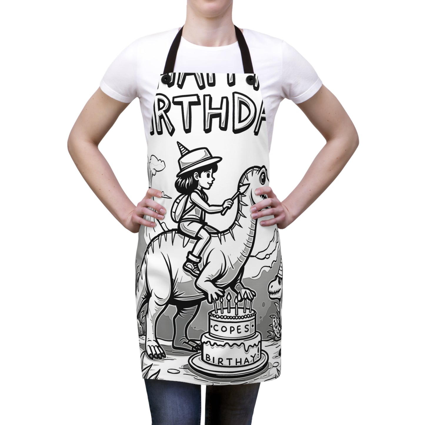 Apron Coloring Kit with 10 Fabric Markers - Birthday Celebration