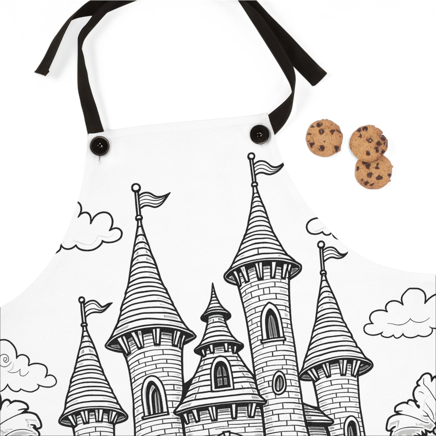 Apron Coloring Kit with 10 Fabric Markers - Fantasy Castle