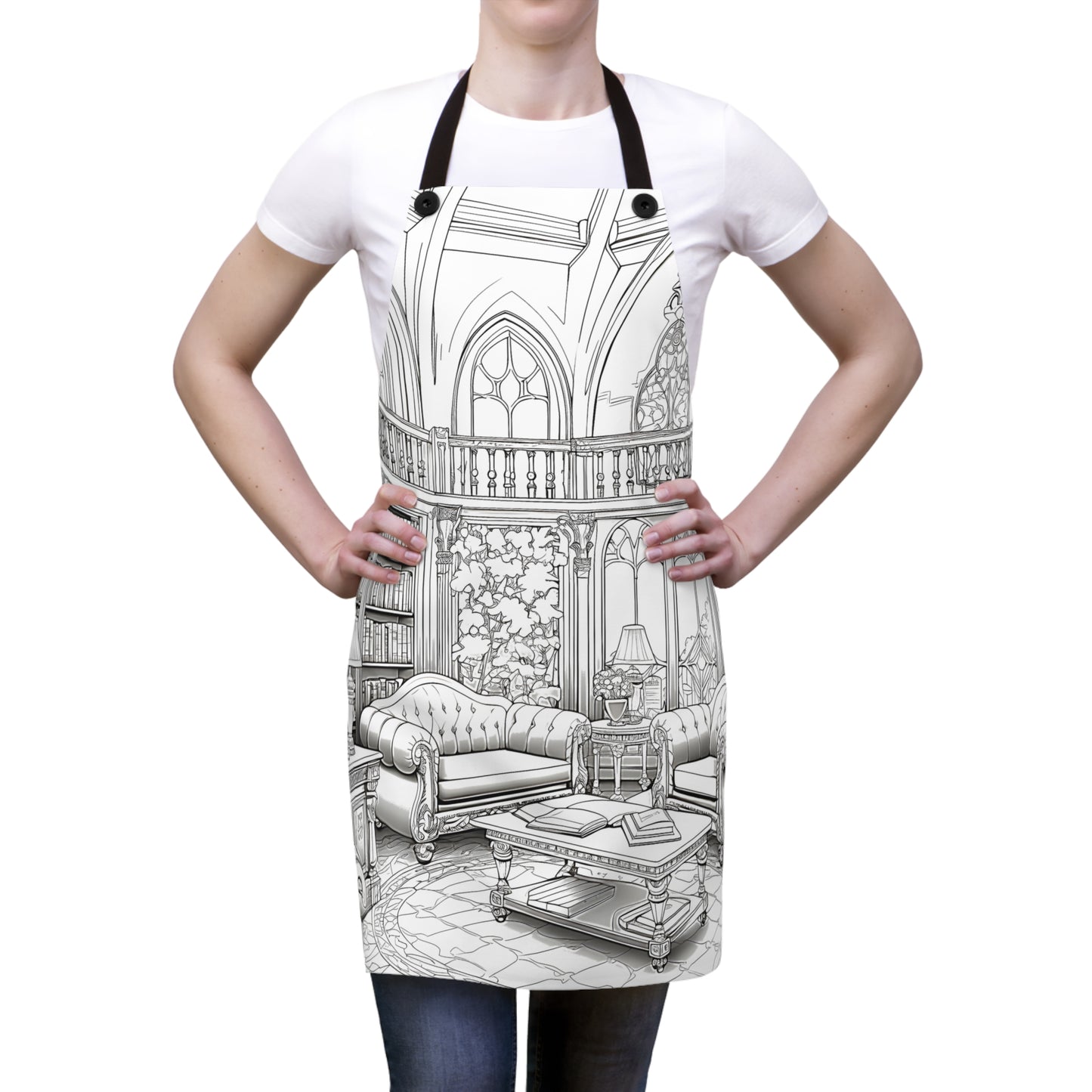 Apron Coloring Kit with 10 Fabric Markers - Library