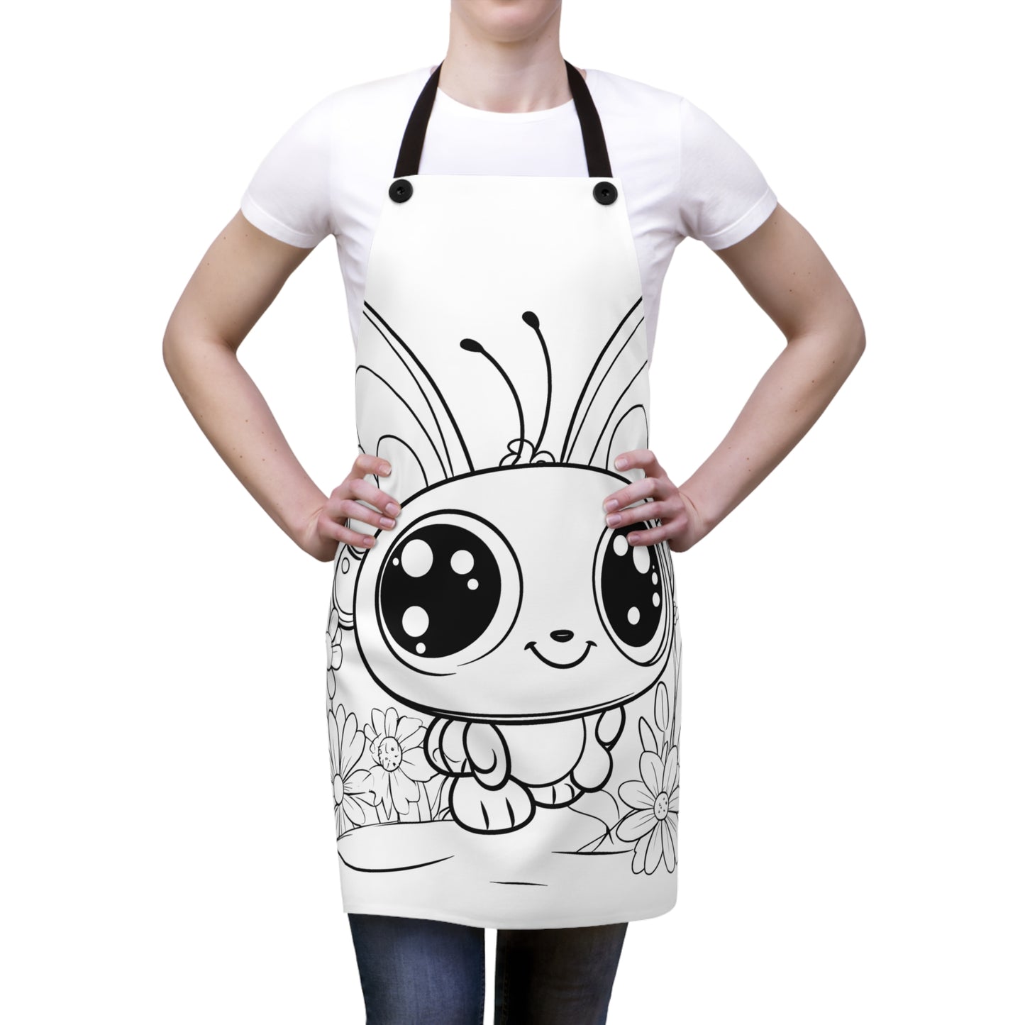 Apron Coloring Kit with 10 Fabric Markers - Cute Butterfly