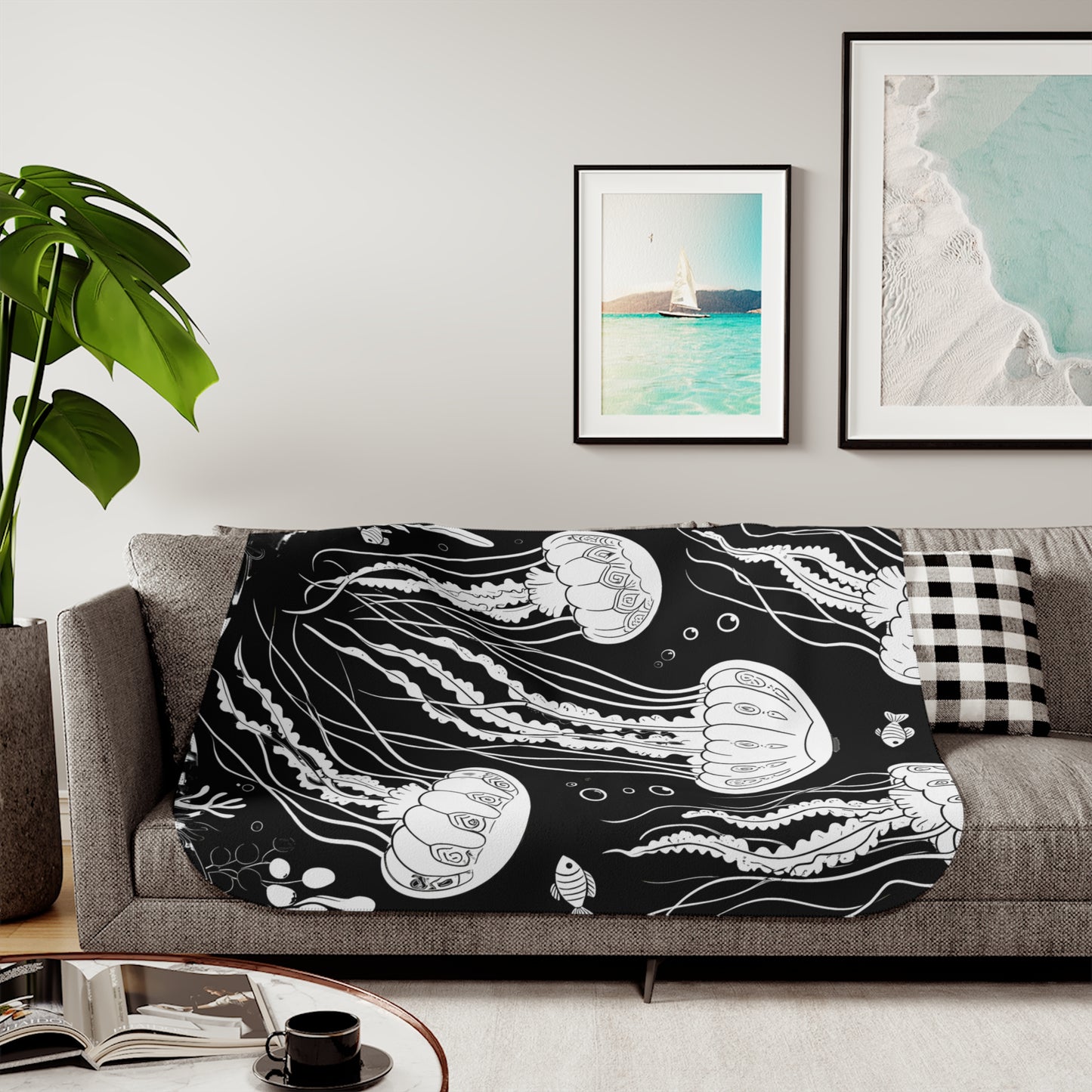 Blanket Coloring Kit with 10 Fabric Markers - Jellyfish