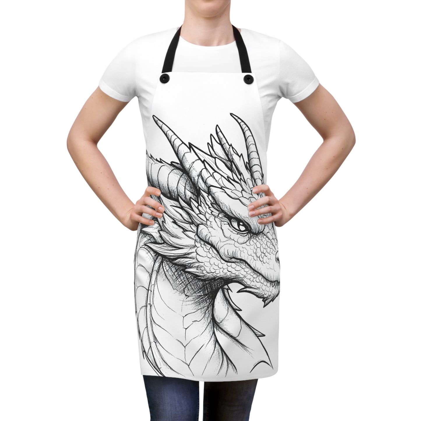 Apron Coloring Kit with 10 Fabric Markers - Dragon