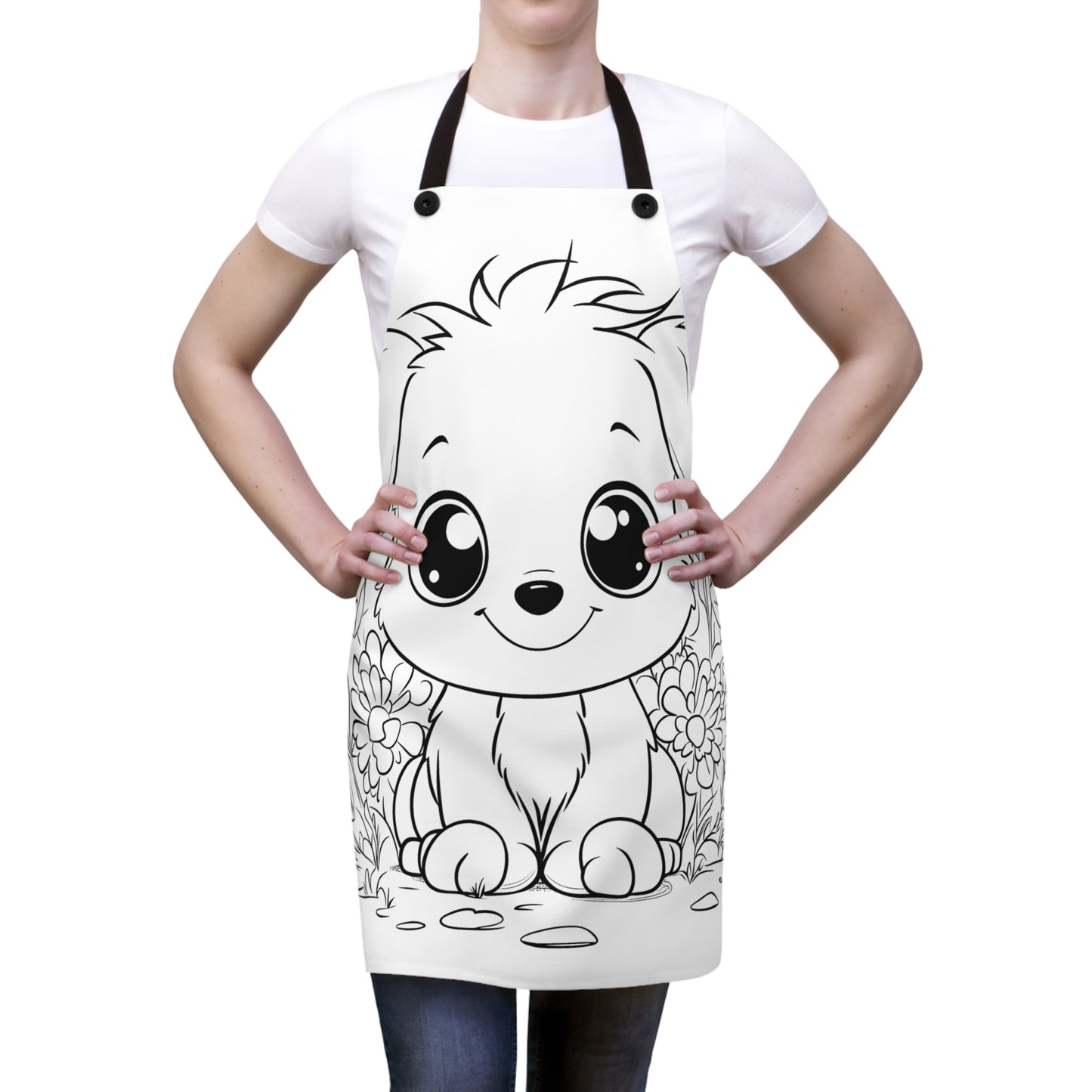 Apron Coloring Kit with 10 Fabric Markers - Puppy