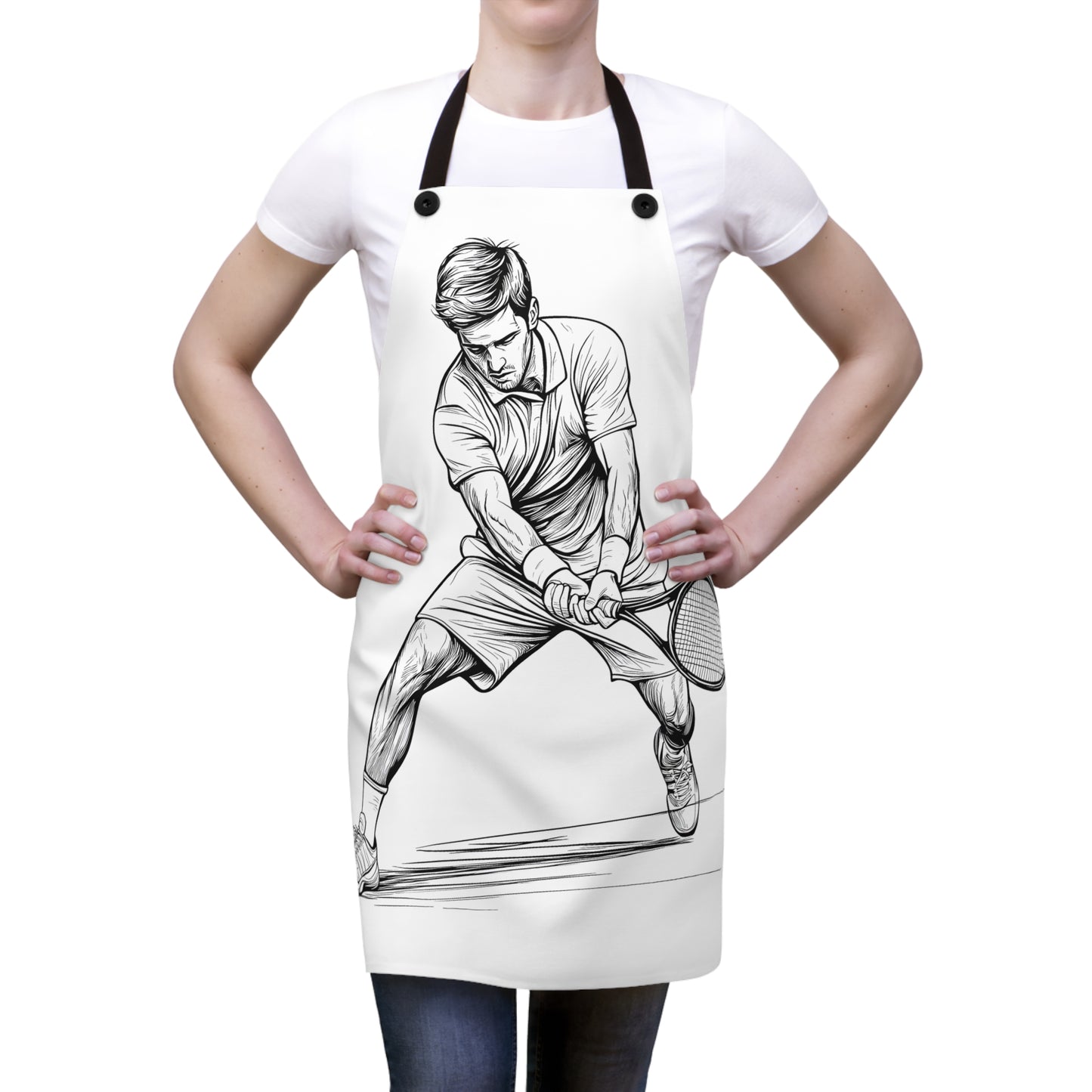 Apron Coloring Kit with 10 Fabric Markers - Tennis