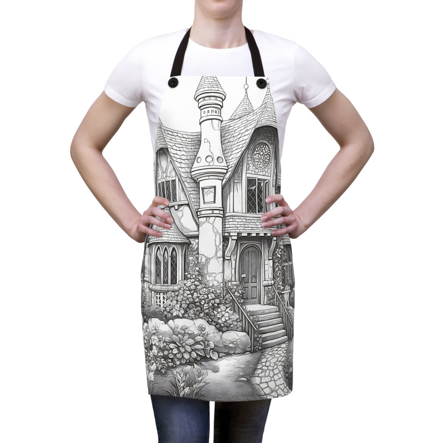 Apron Coloring Kit with 10 Fabric Markers - Fantasy Cottage