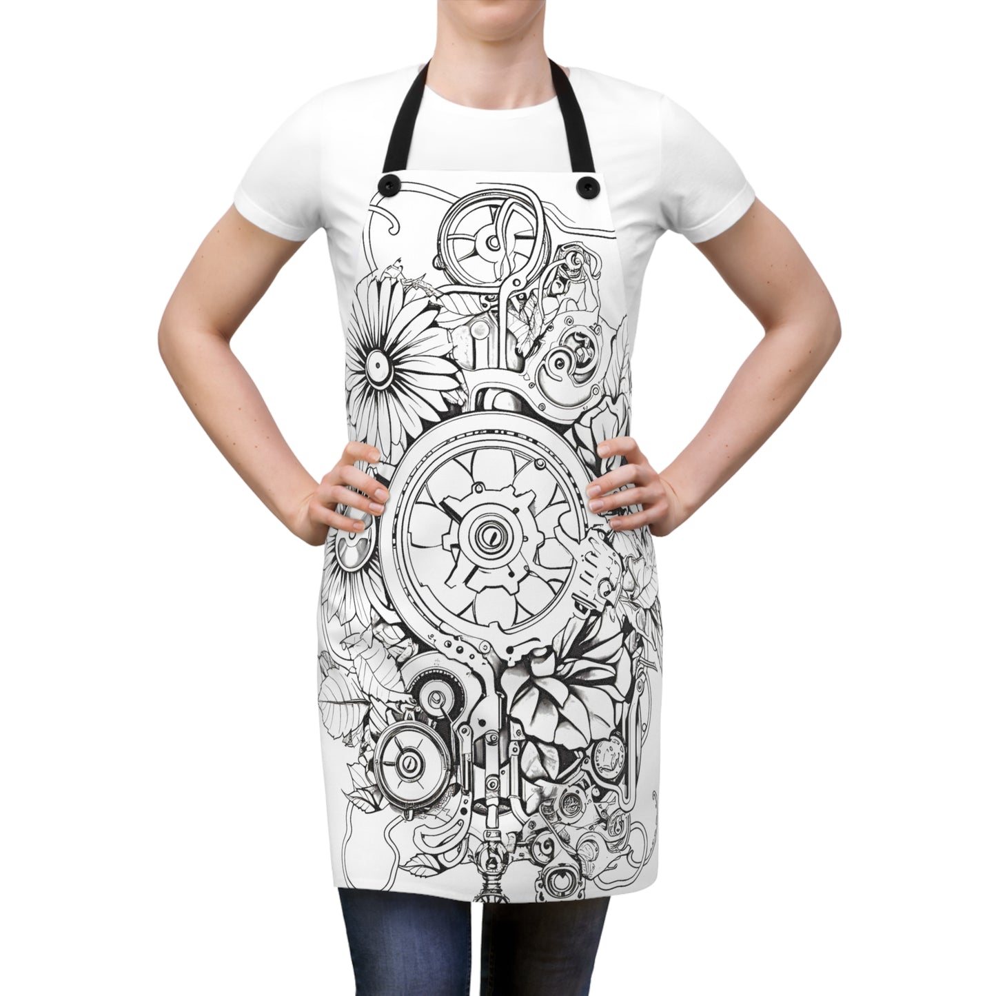 Apron Coloring Kit with 10 Fabric Markers - Mechanical Nature