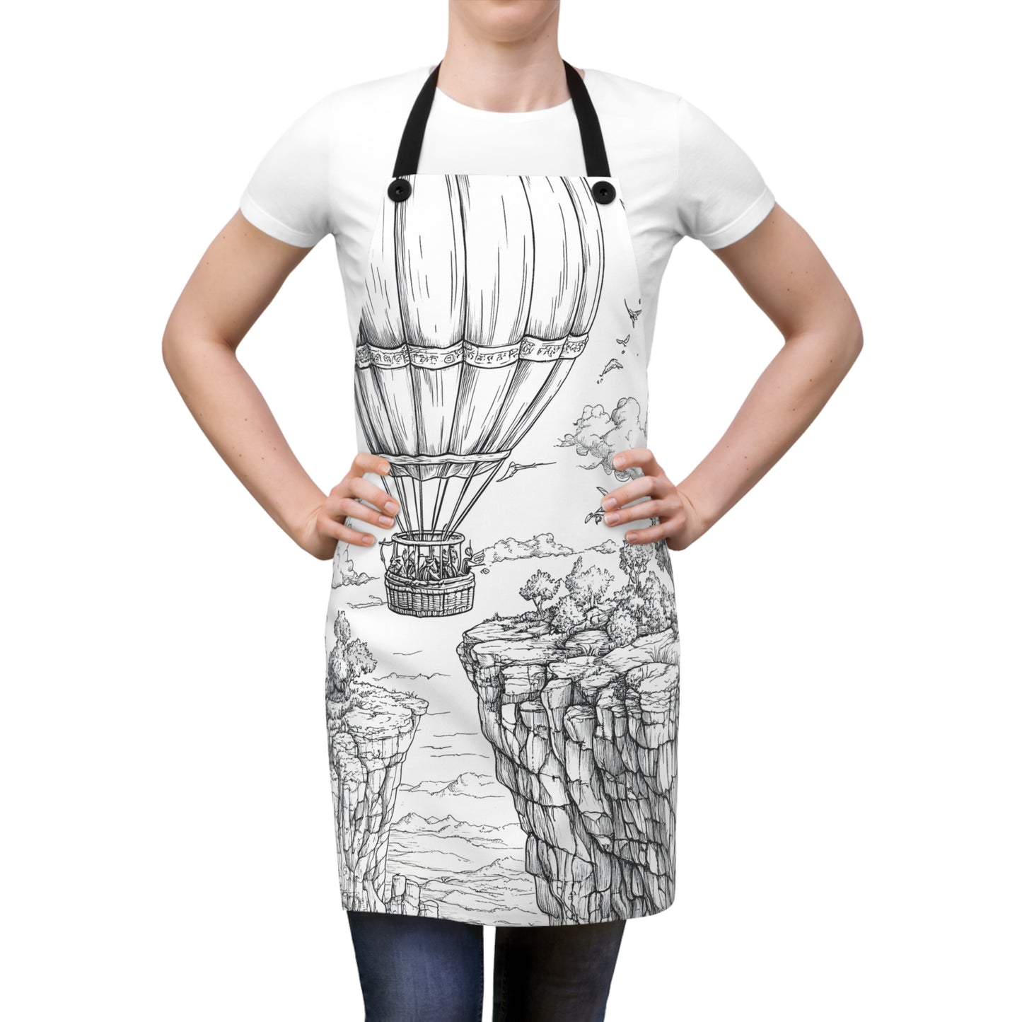 Apron Coloring Kit with 10 Fabric Markers - Balloon Adventure