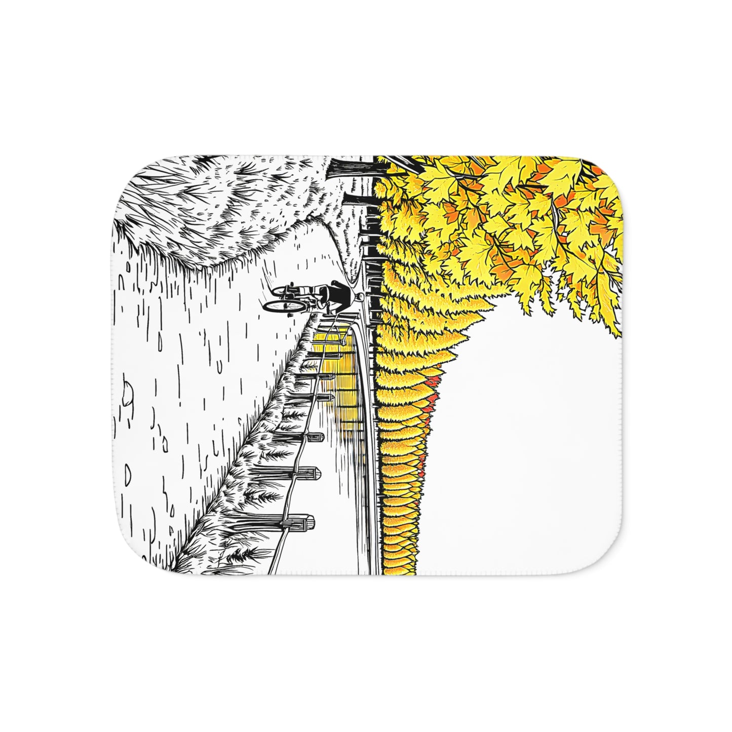 Blanket Colorful Graphic Design - Autumn Path