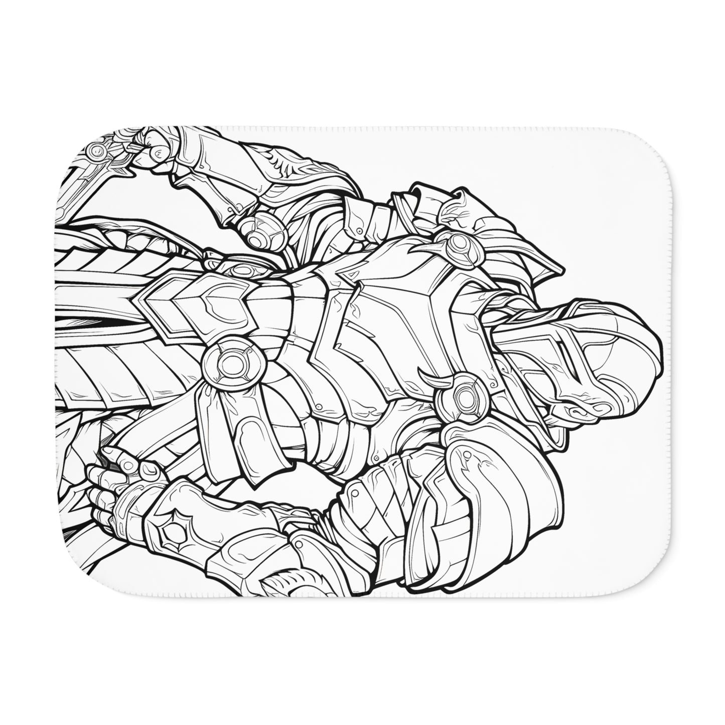 Blanket Coloring Kit with 10 Fabric Markers - Armored Knight