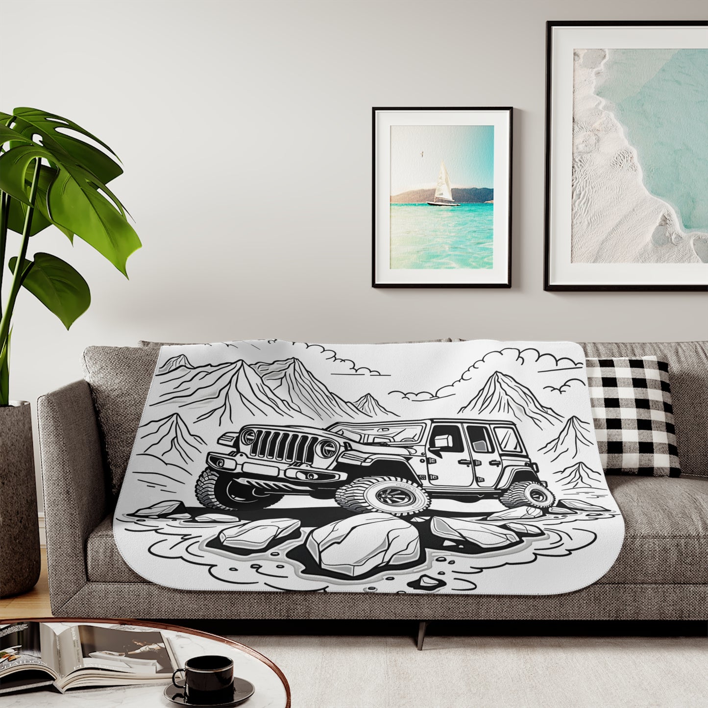 Blanket Coloring Kit with 10 Fabric Markers - Jeep