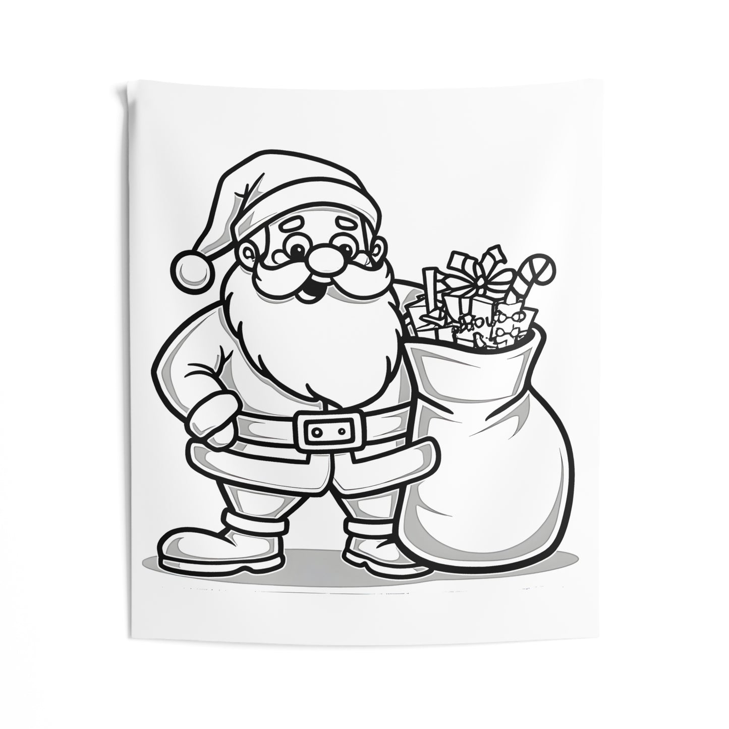 Indoor Wall Tapestries Coloring Kit with 10 Fabric Markers - Santa Claus