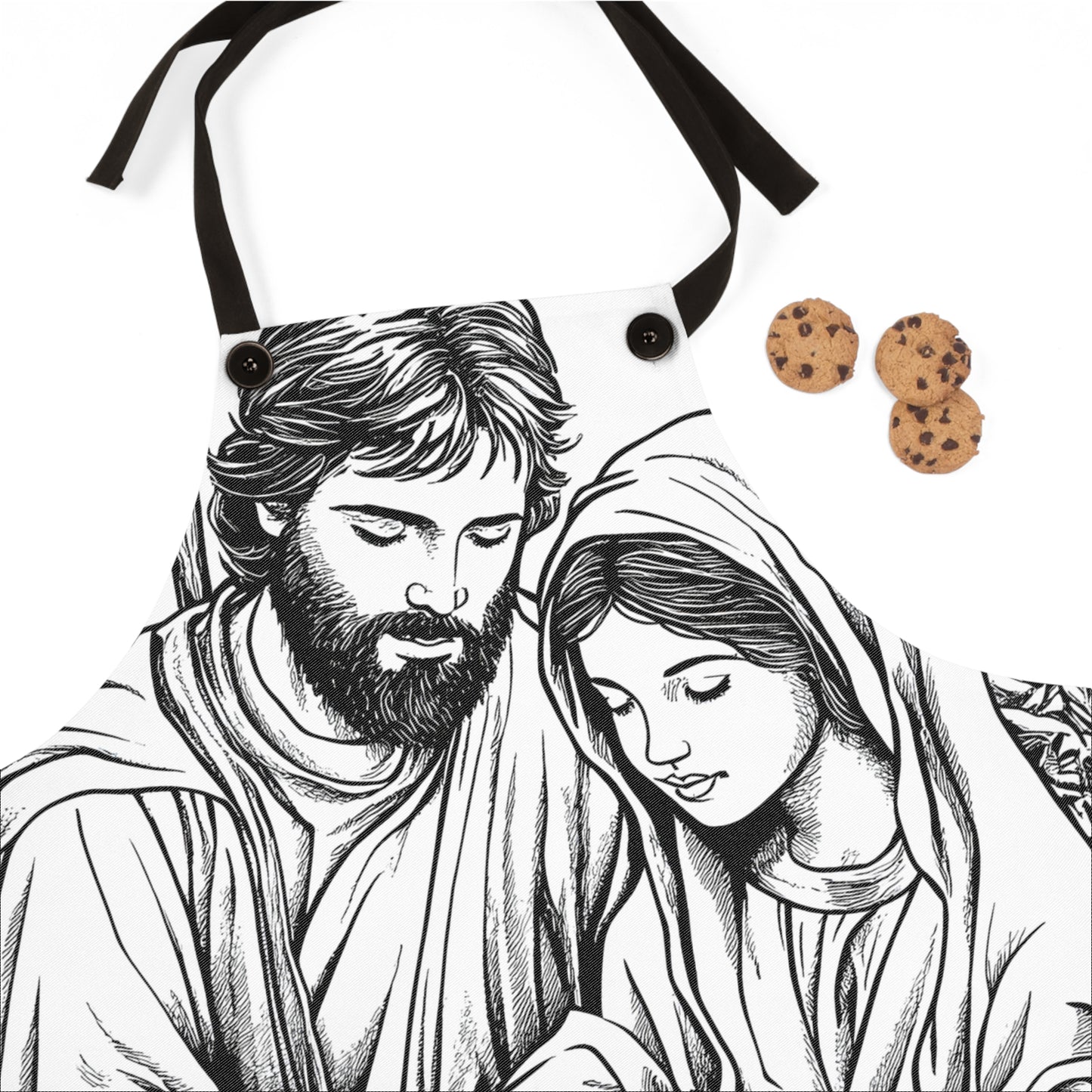 Apron Coloring Kit with 10 Fabric Markers - Nativity Scene