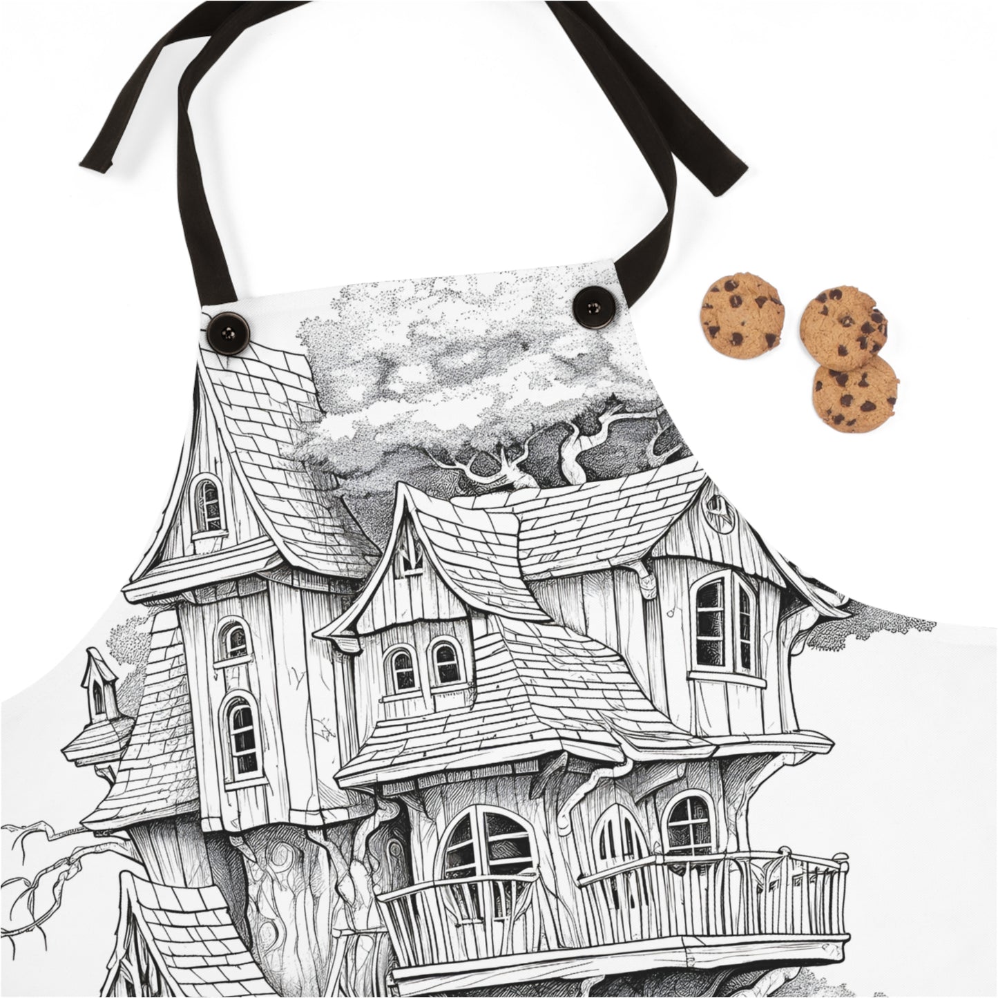 Apron Coloring Kit with 10 Fabric Markers - Tree House