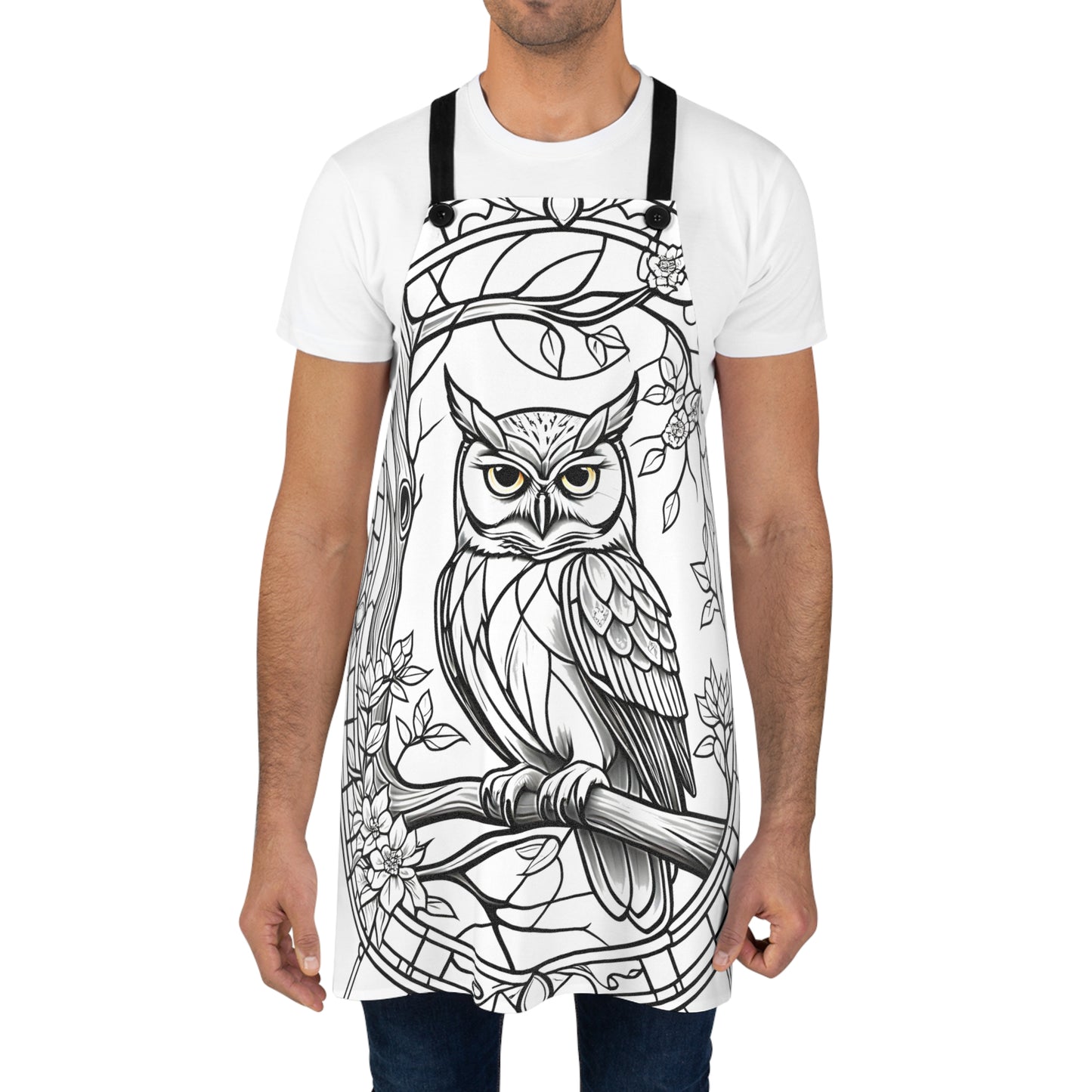 Apron Coloring Kit with 10 Fabric Markers - Owl