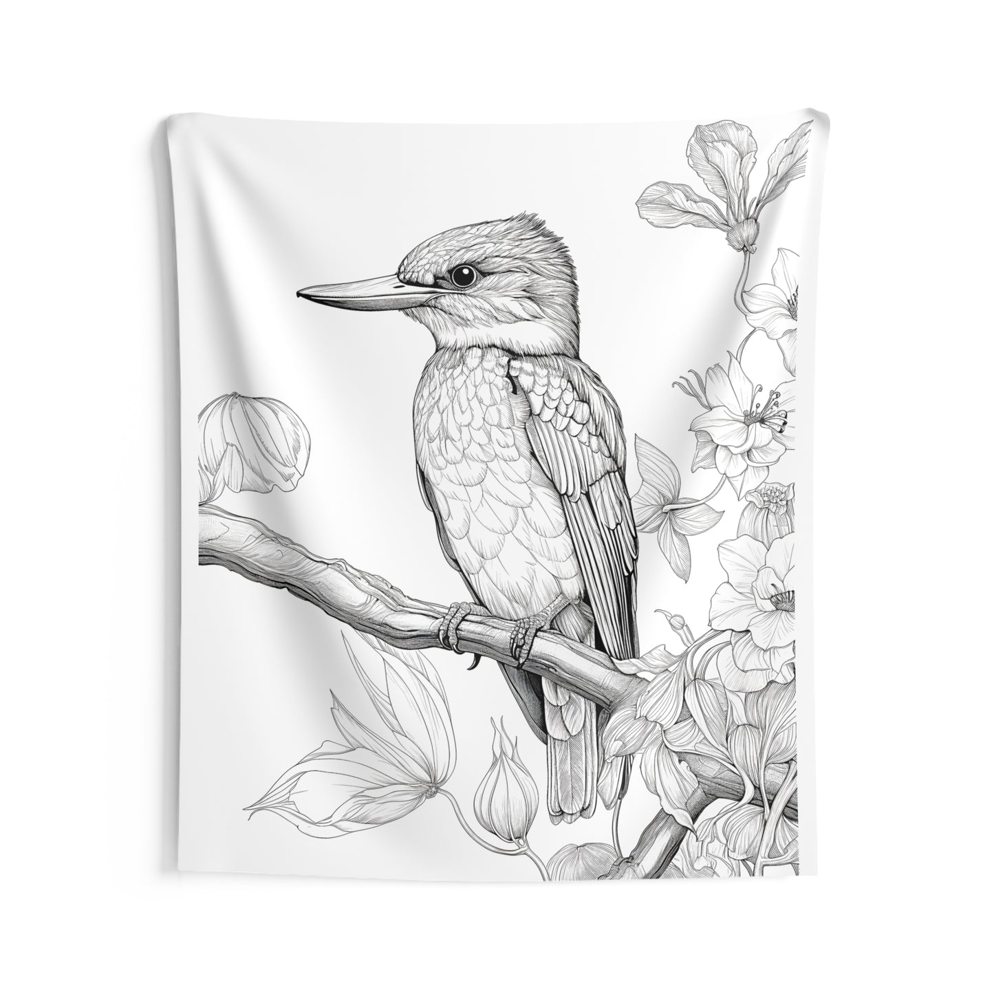 Indoor Wall Tapestries Coloring Kit with 10 Fabric Markers - Kingfisher