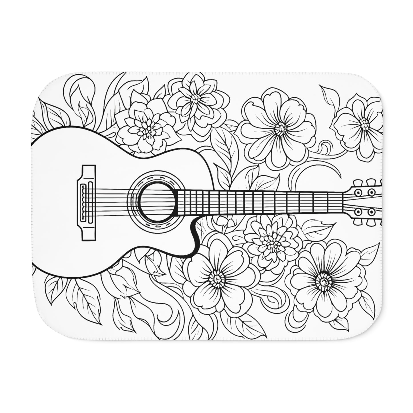 Blanket Coloring Kit with 10 Fabric Markers - Guitar