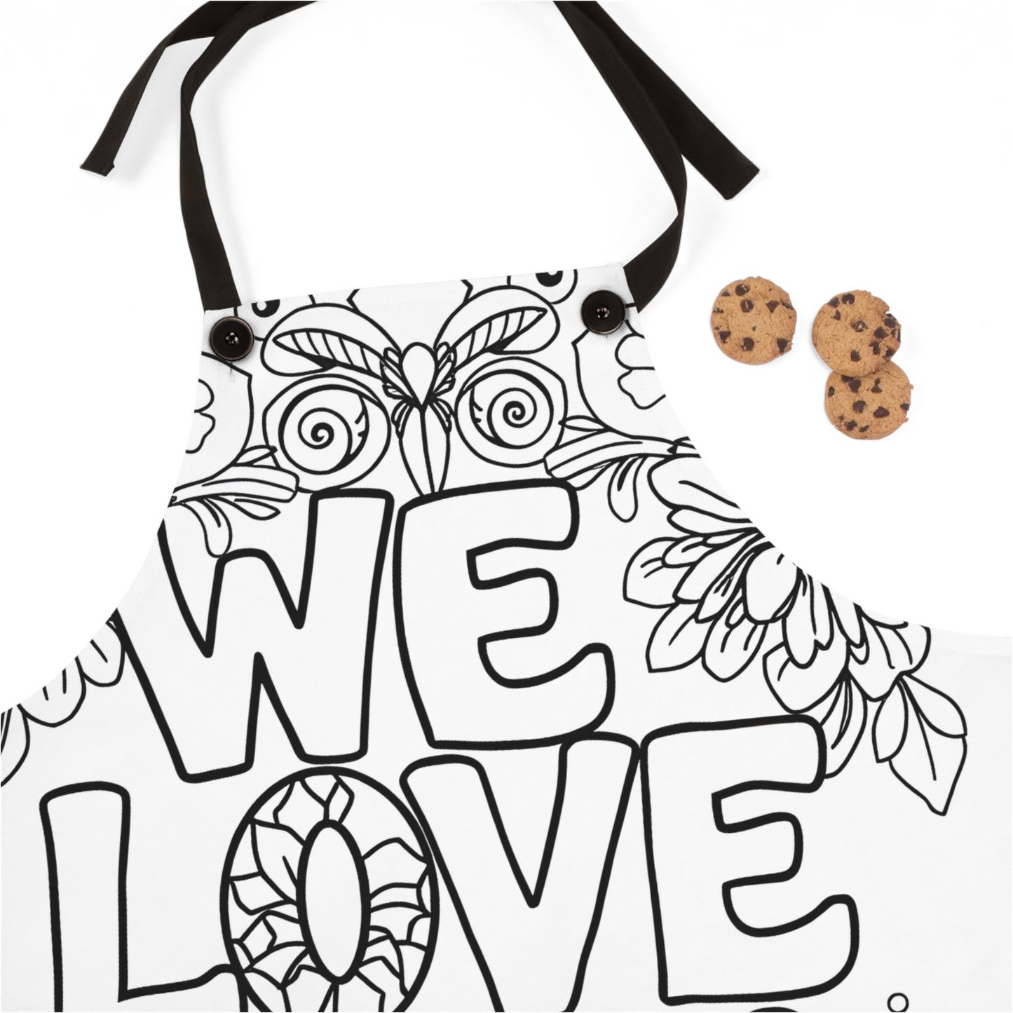 Apron Coloring Kit with 10 Fabric Markers - Floral Message