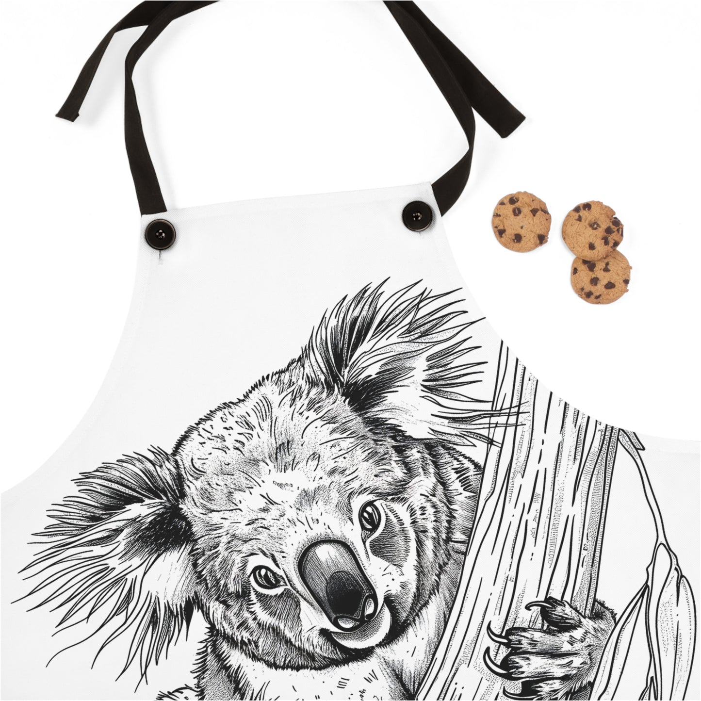 Apron Coloring Kit with 10 Fabric Markers - Koala