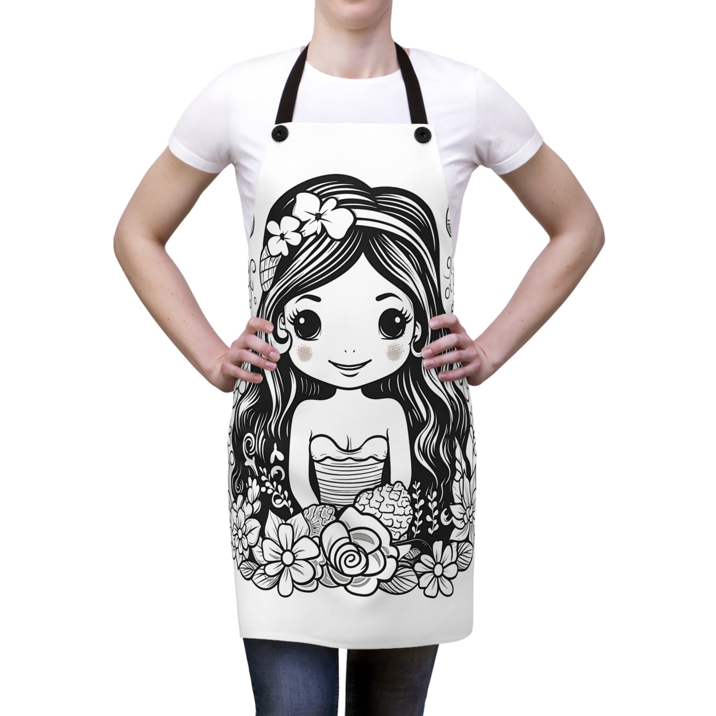 Apron Coloring Kit with 10 Fabric Markers - Flower Fairy