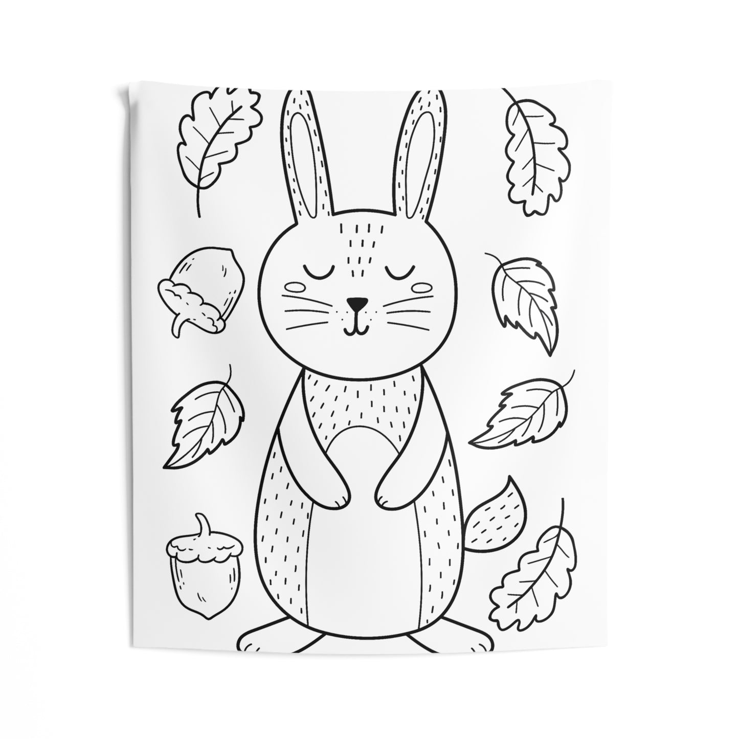 Indoor Wall Tapestries Coloring Kit with 10 Fabric Markers - Rabbit