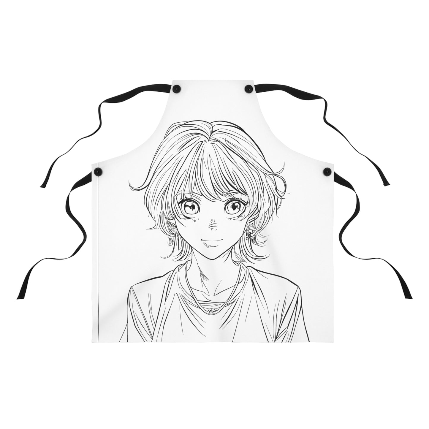 Apron Coloring Kit with 10 Fabric Markers - Anime Character