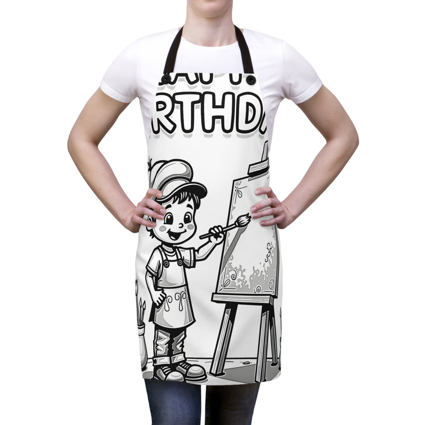 Apron Coloring Kit with 10 Fabric Markers - Painting Birthday Party