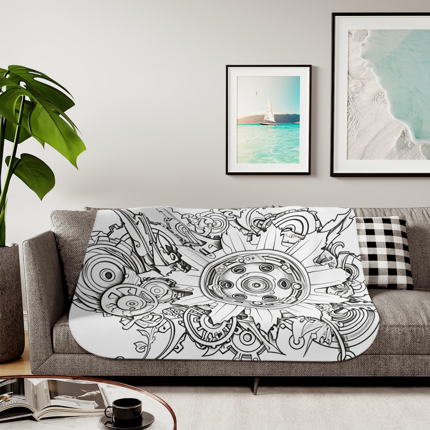 Blanket Coloring Kit with 10 Fabric Markers - Mechanical Art