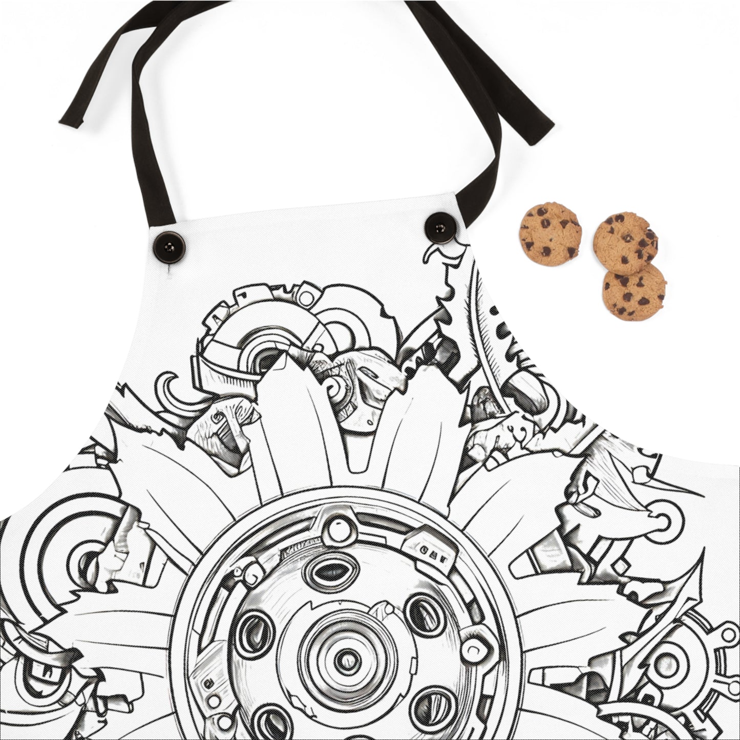 Apron Coloring Kit with 10 Fabric Markers - Mechanical Art