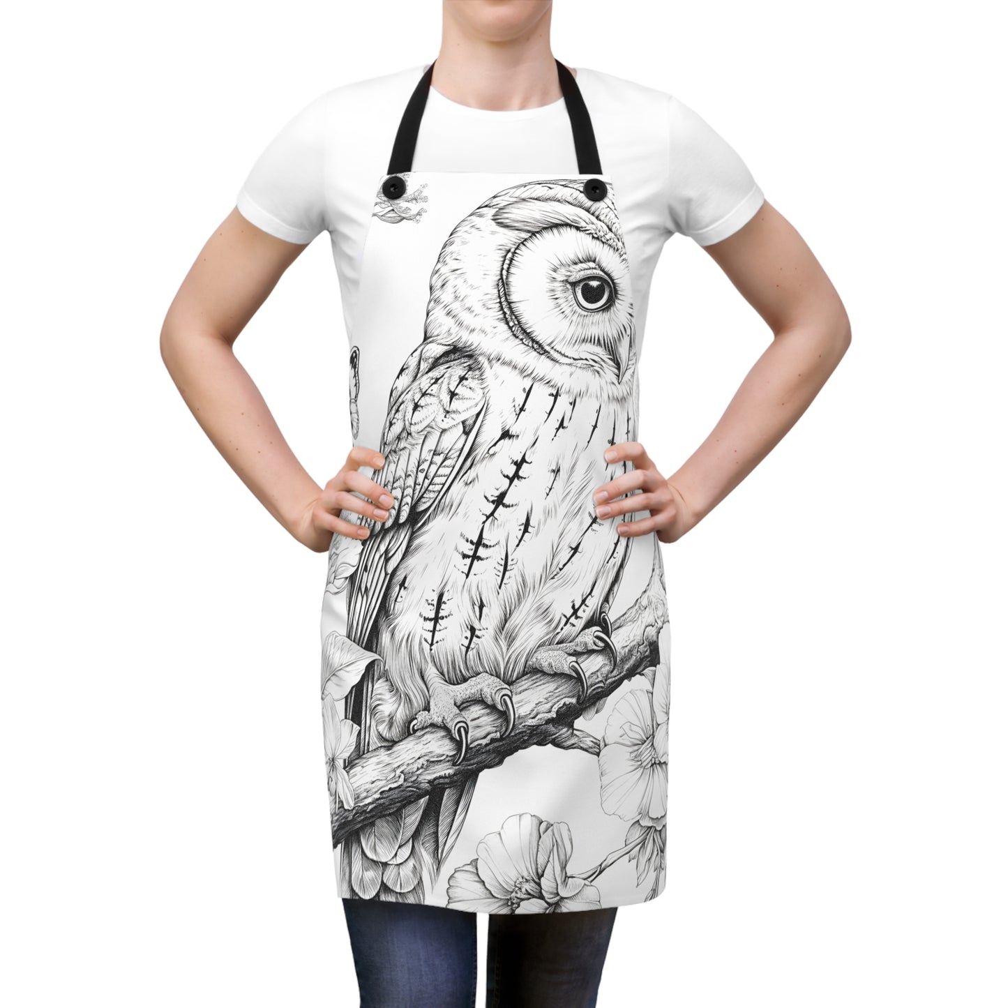 Apron Coloring Kit with 10 Fabric Markers - Owl