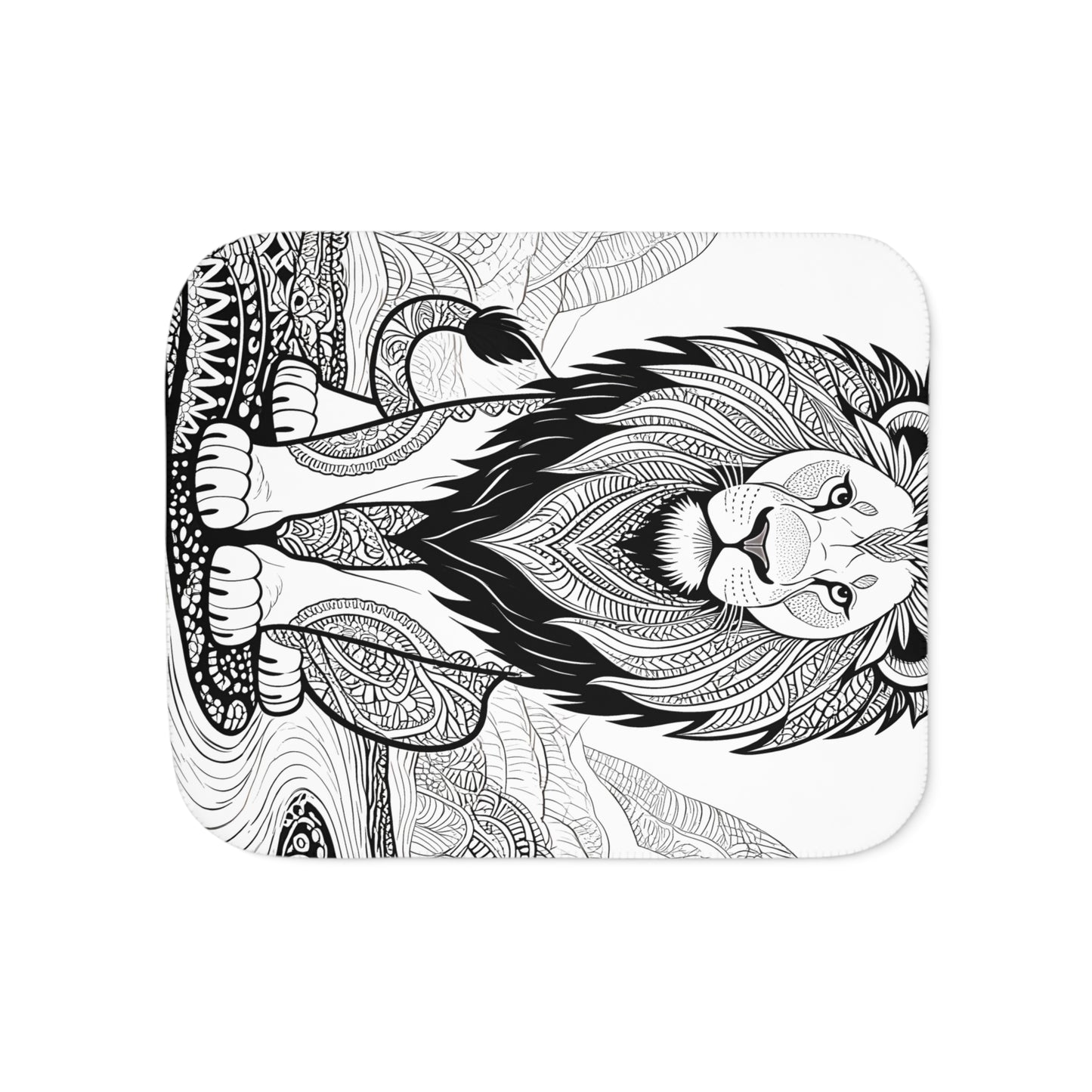 Blanket Coloring Kit with 10 Fabric Markers - Intricate Lion