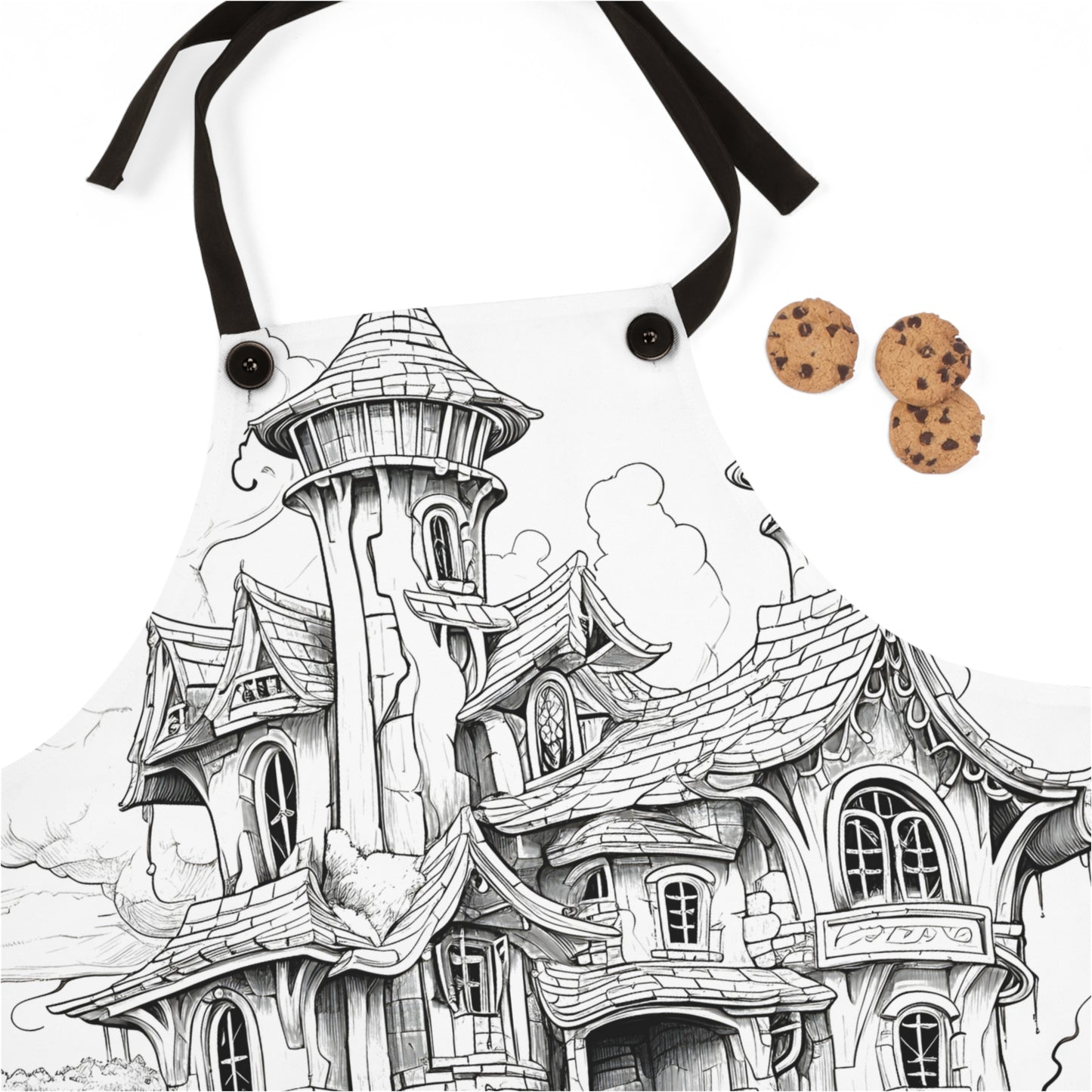 Apron Coloring Kit with 10 Fabric Markers - Fantasy Castle