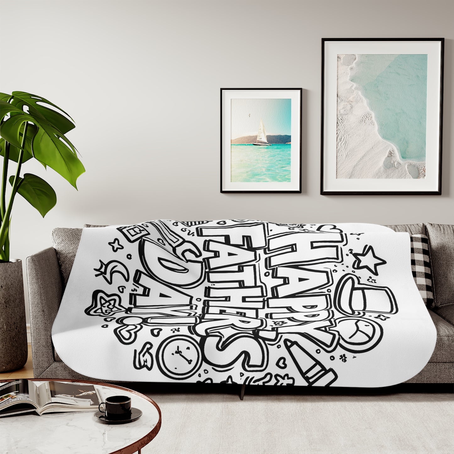 Blanket Coloring Kit with 10 Fabric Markers - Father's Day