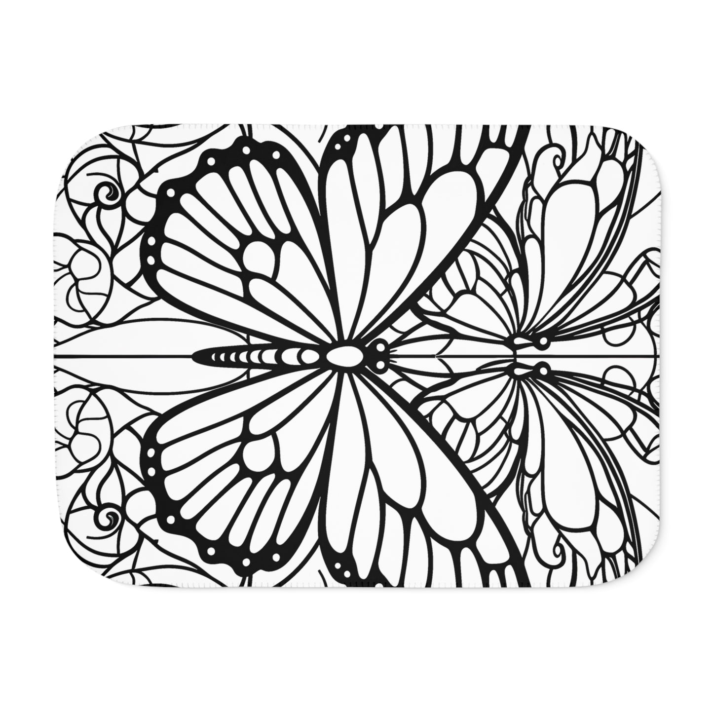 Blanket Coloring Kit with 10 Fabric Markers - Stained Glass Butterfly