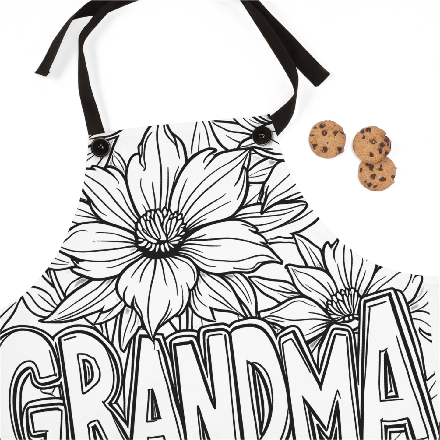 Apron Coloring Kit with 10 Fabric Markers - Grandma