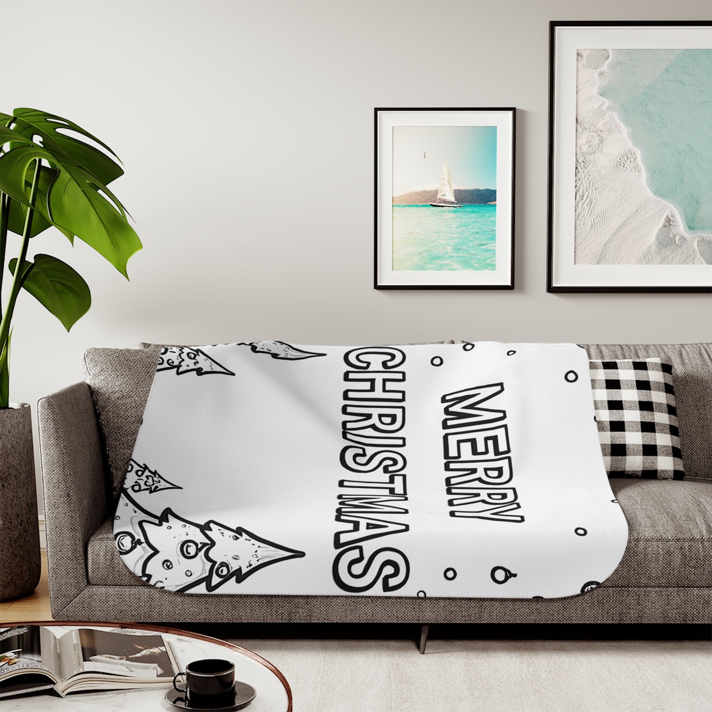 Blanket Coloring Kit with 10 Fabric Markers - Merry Christmas