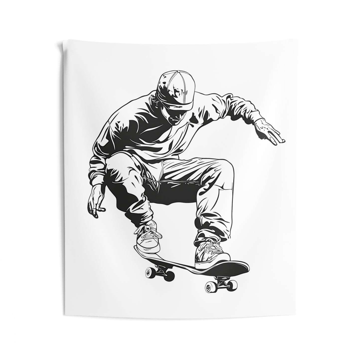 Indoor Wall Tapestries Coloring Kit with 10 Fabric Markers - Skateboarding