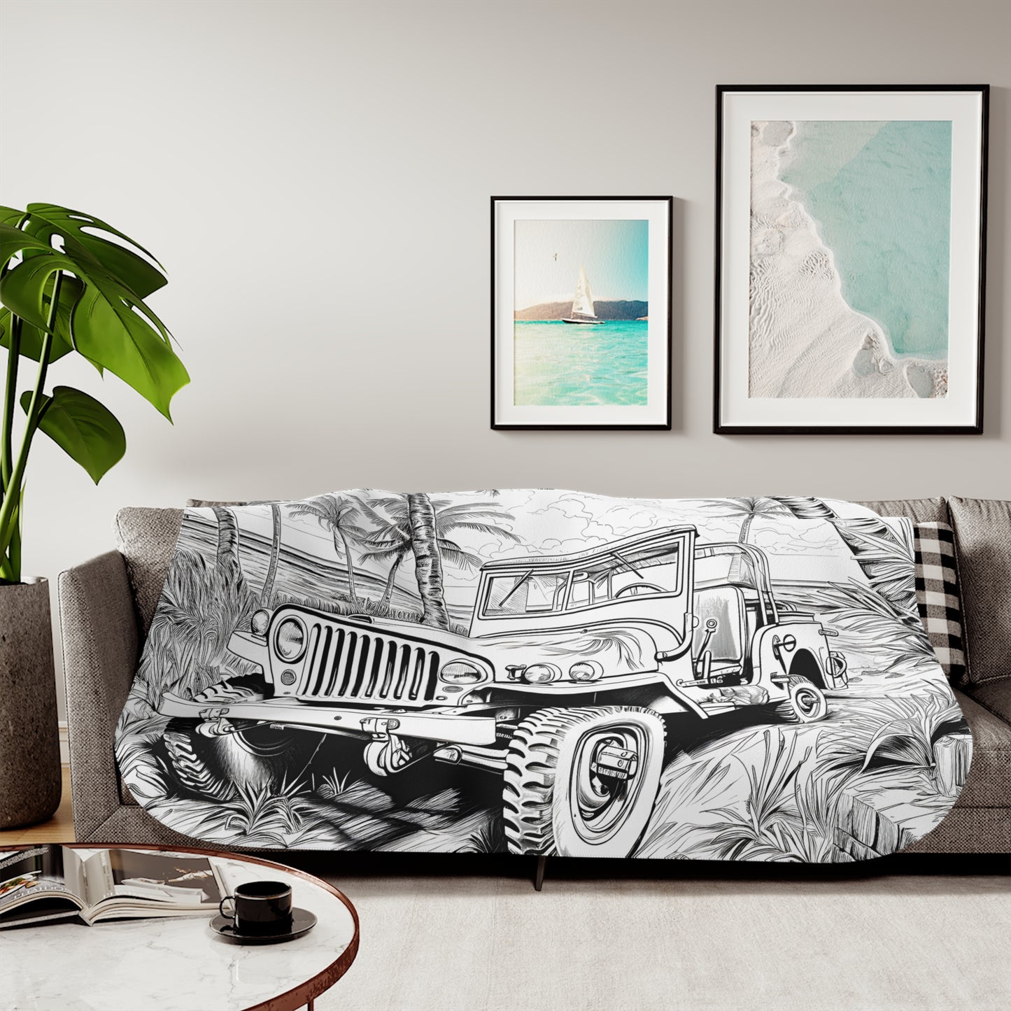 Blanket Coloring Kit with 10 Fabric Markers - Jeep